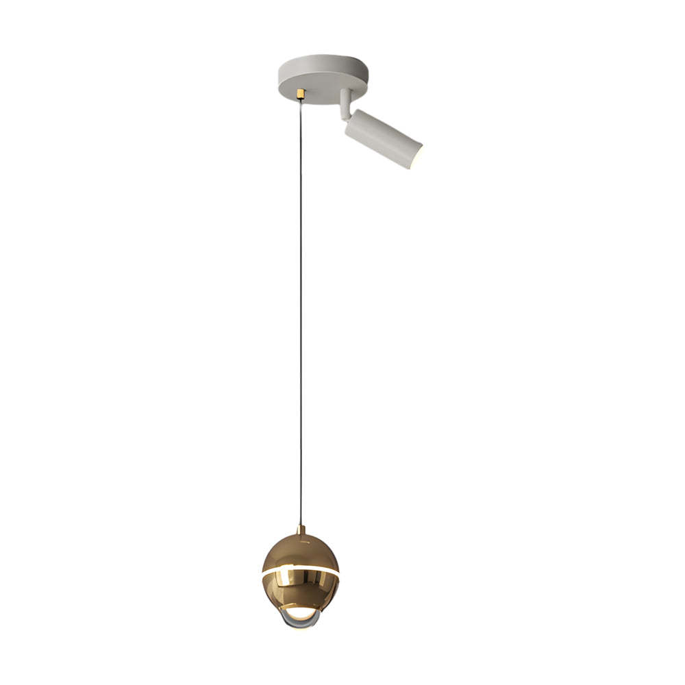 Small Metal Ball Modern Pendant with Spotlights