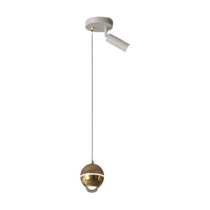 Small Metal Ball Modern Pendant with Spotlights