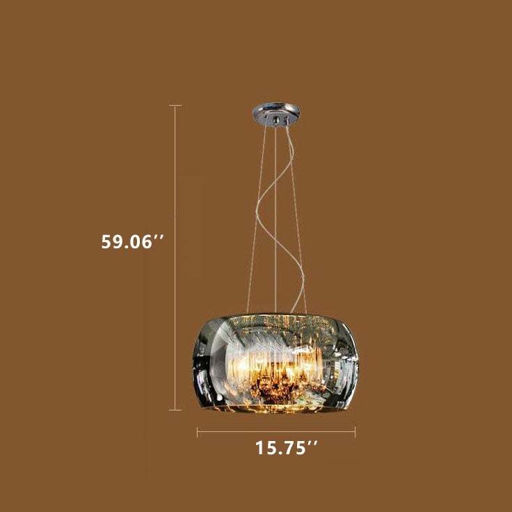 Modern Glass Crystal 6-Light Chandelier