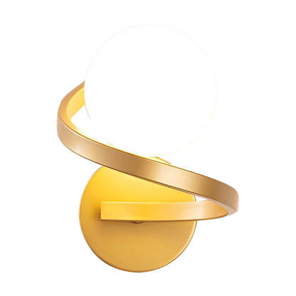 Electroplated Creative Curved Metal LED Modern Wall Sconce Lighting-Lighom