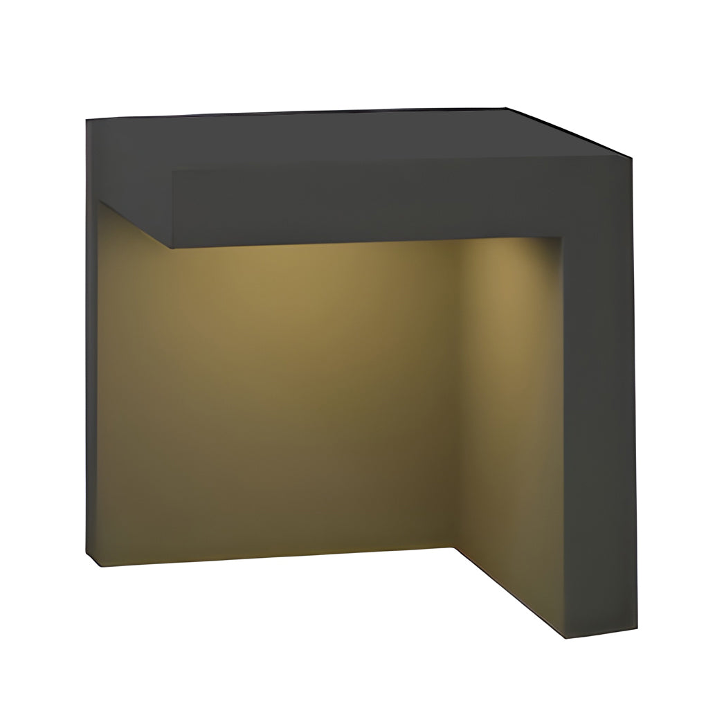 Half-Cut Rectangular Fixture Modern Outdoor Path Light in Gray, LED 4.5W, IP54 Waterproof-Lighom