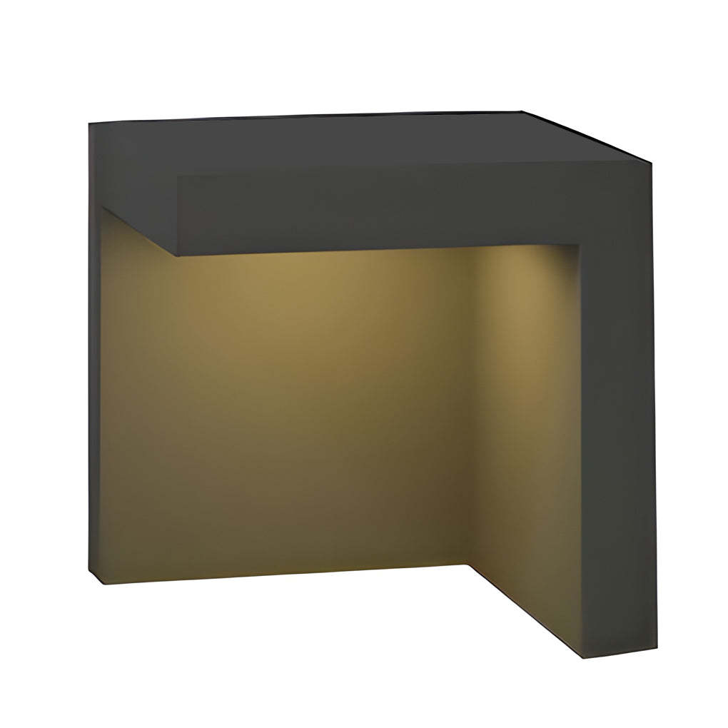 Half-Cut Rectangular Fixture Modern Outdoor Path Light in Gray, LED 4.5W, IP54 Waterproof-Lighom