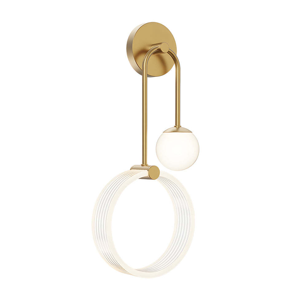 Modern Acrylic Ring 2-Light LED Wall Sconce