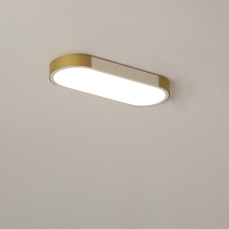 Minimalist Rectangular Ring LED Flush Mount Light