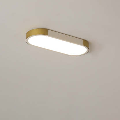 Minimalist Rectangular Ring LED Flush Mount Light