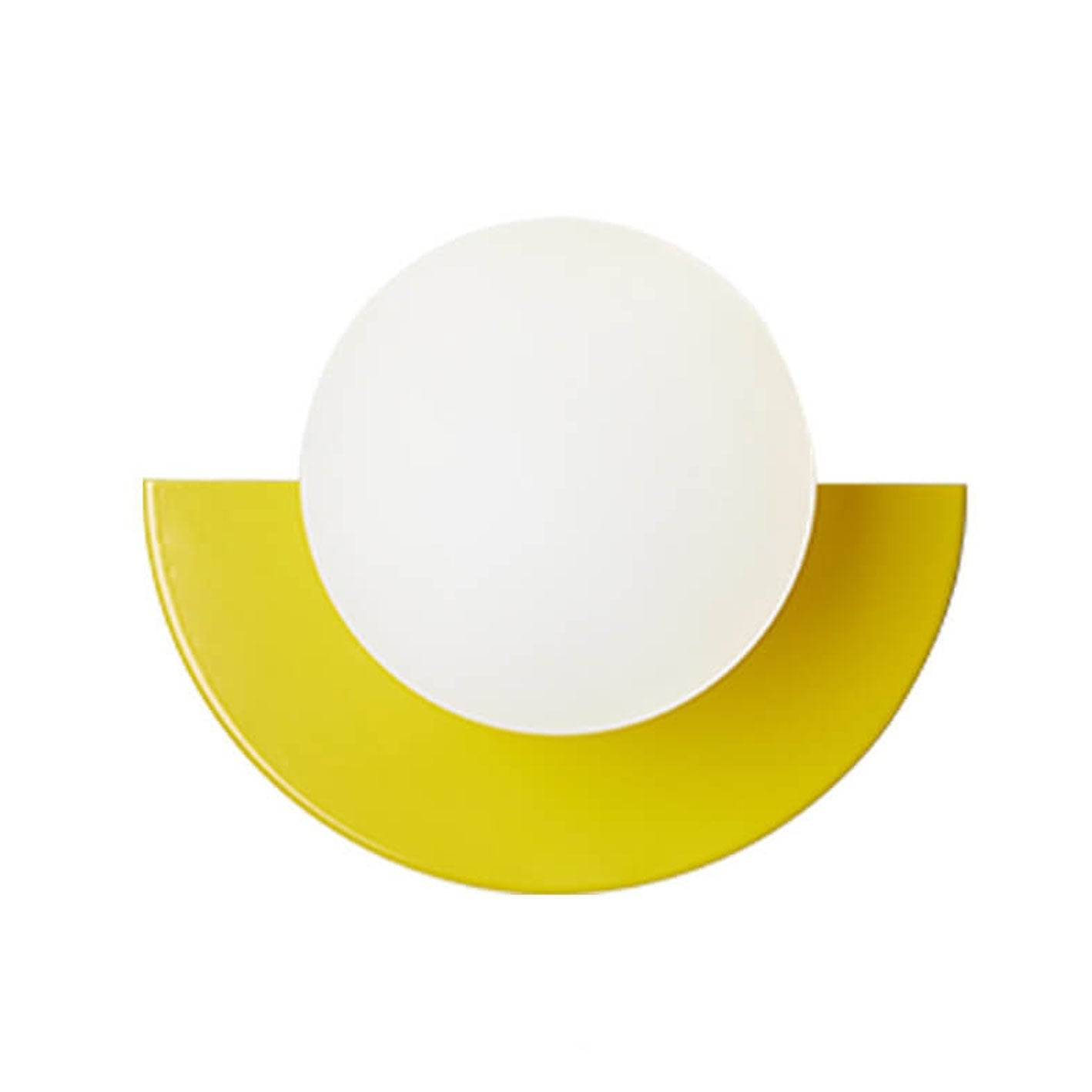 Minimalist Glass Spherical Colorful Semicircle Wall Sconce