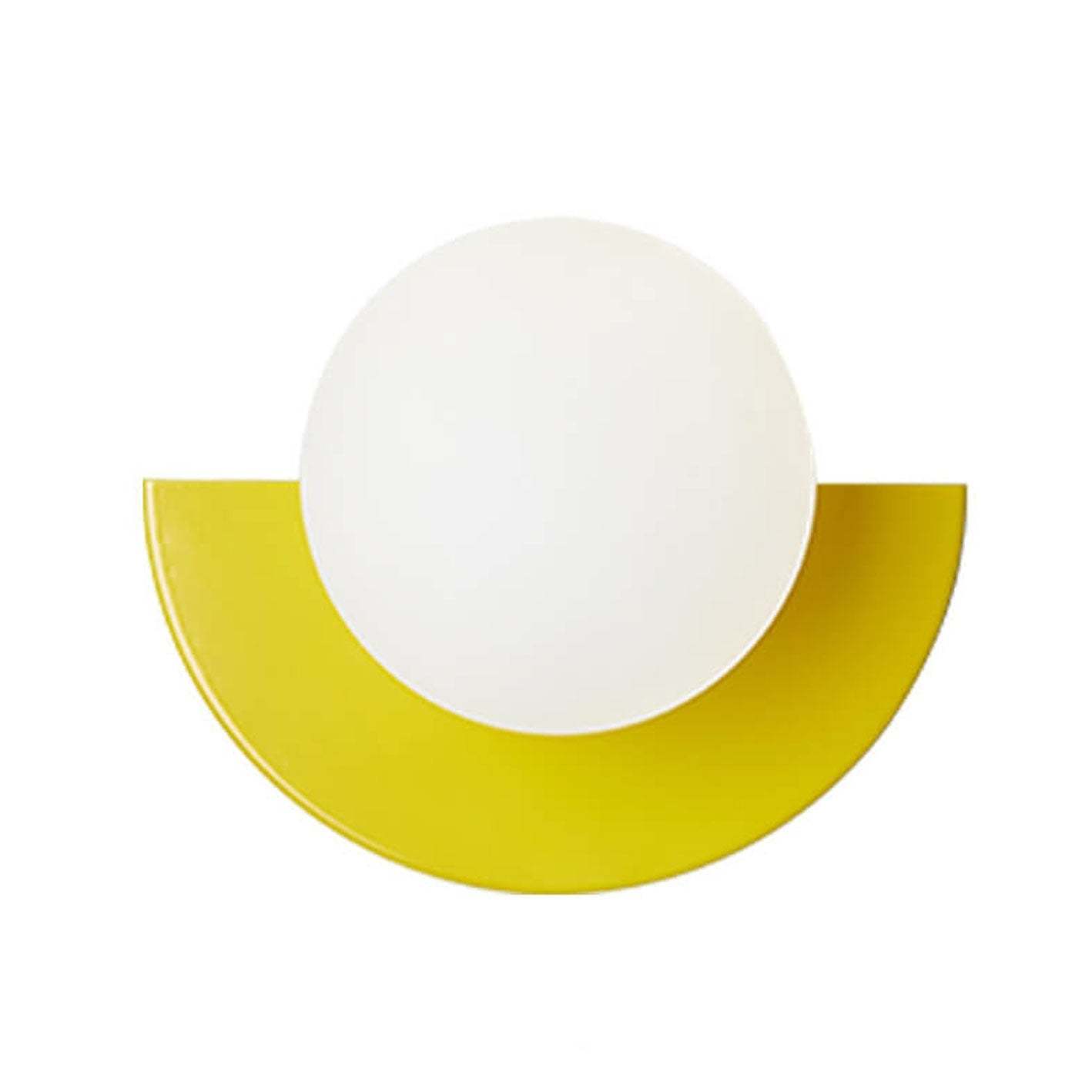 Minimalist Glass Spherical Colorful Semicircle Wall Sconce