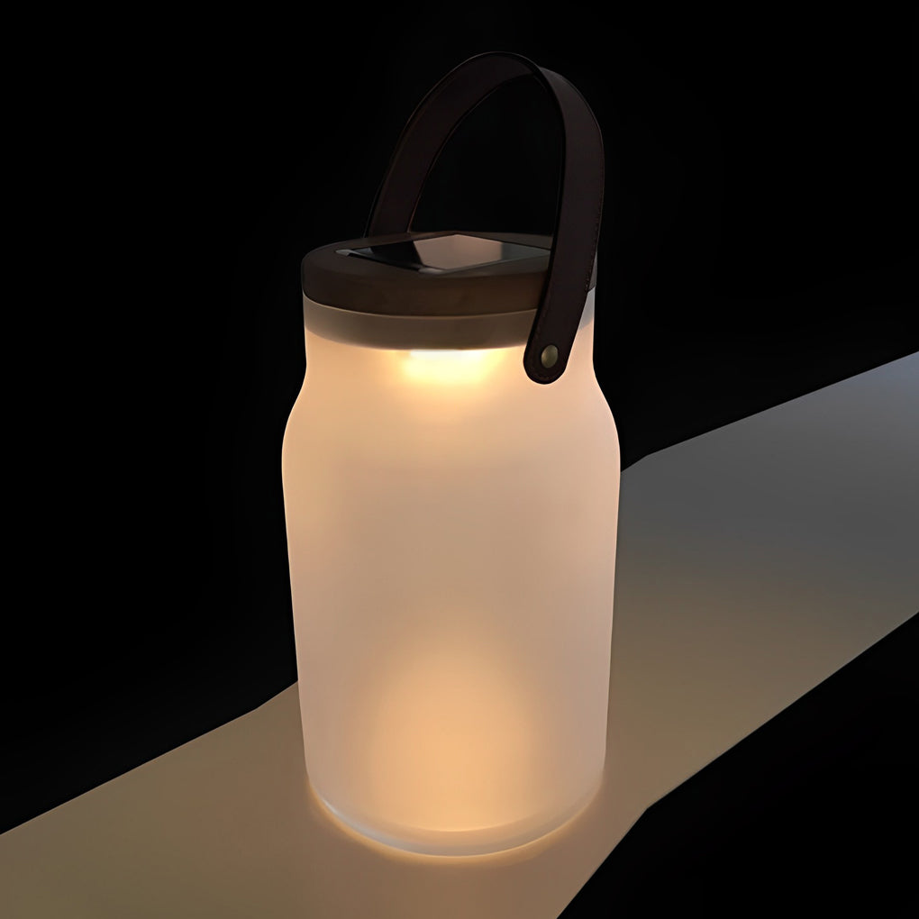 Bottle Jar LED White Modern Portable Solar Lawn Light