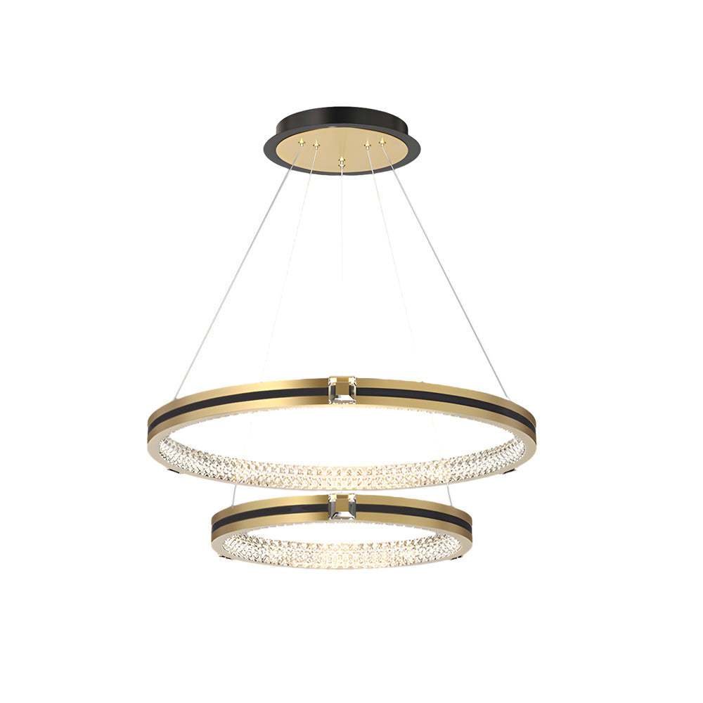 Circle Ring Dimmable Brushed Gold Modern Chandelier
