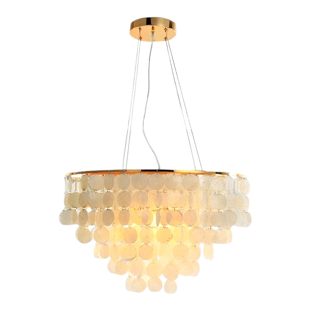 Round Shell Iron LED Nordic Pendant Chandelier