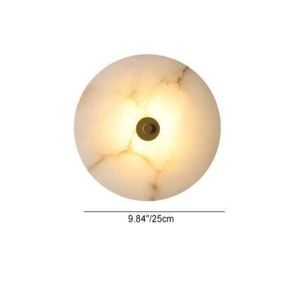 Modern Luxury Marble Iron LED Sconce — Warm Light (3000K) / Gold