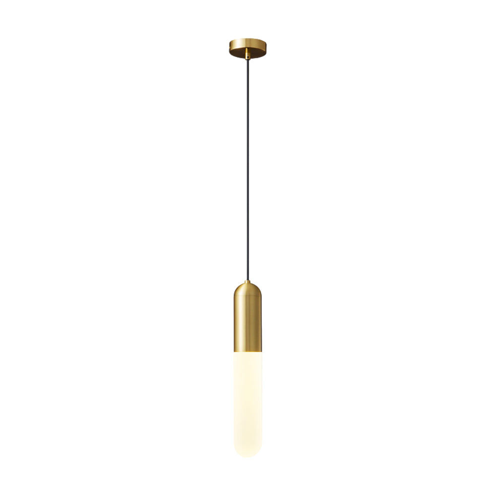 Long Copper Acrylic 3-Step Dimming Modern Pendant Light