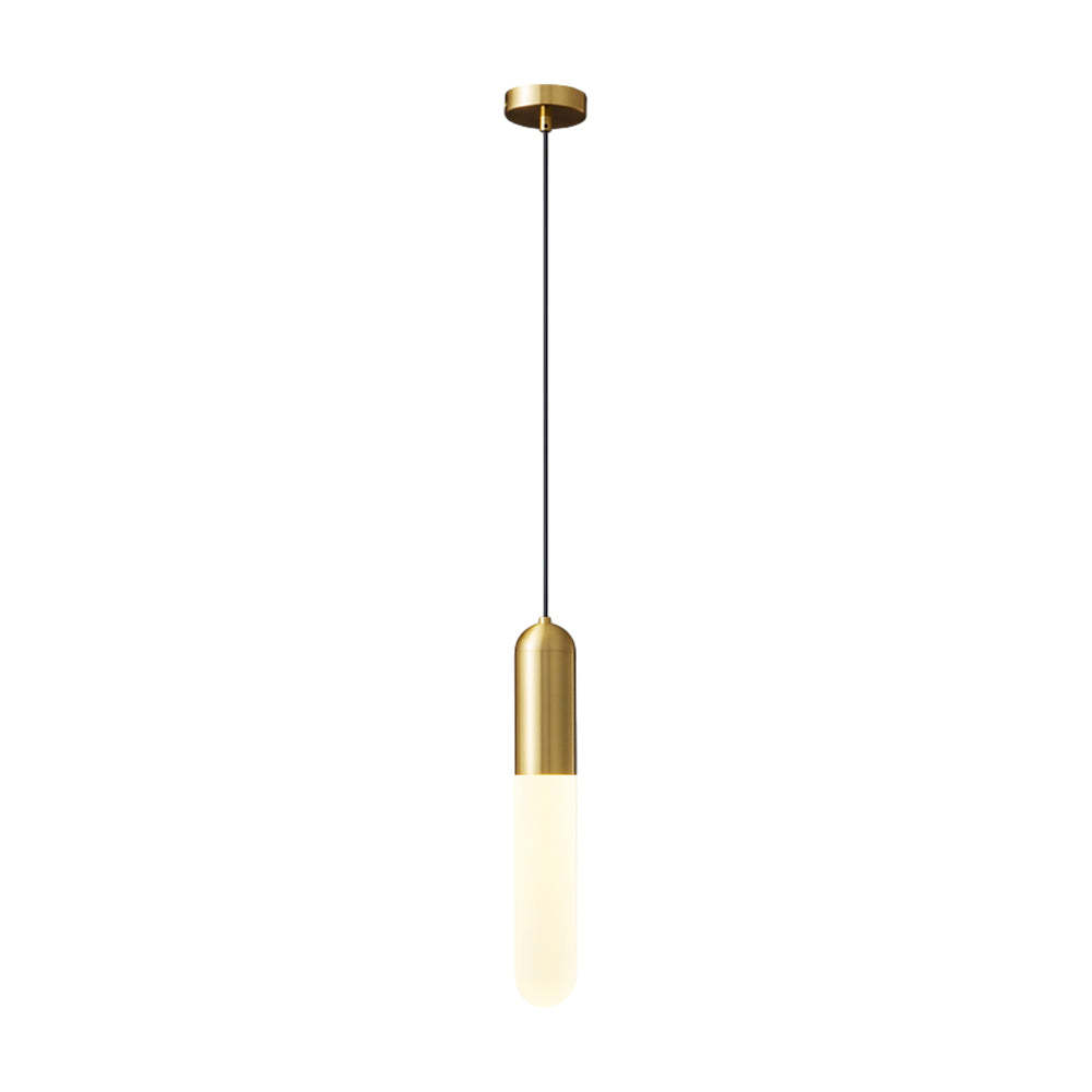 Long Copper Acrylic 3-Step Dimming Modern Pendant Light