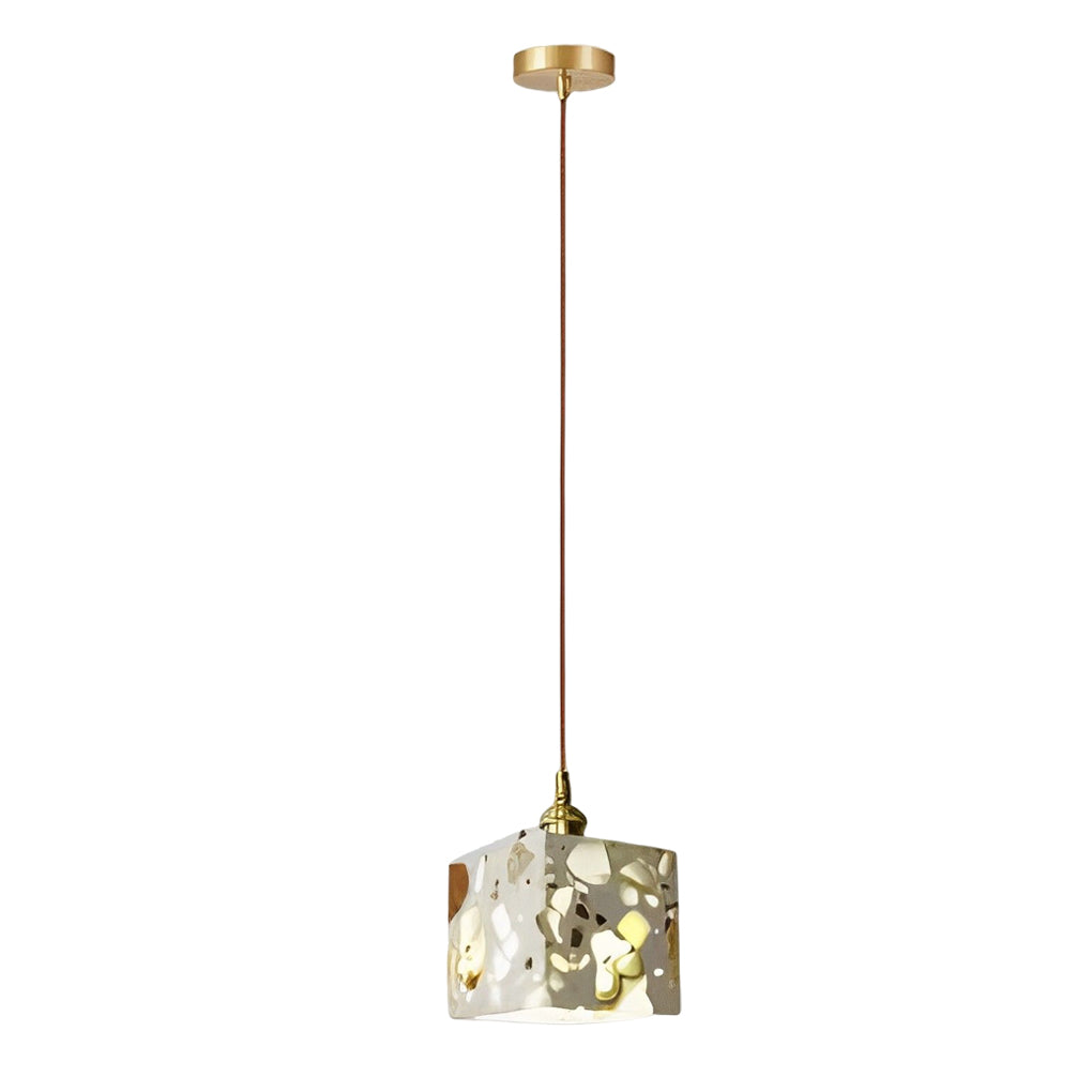 Retro Terrazzo Concrete Nordic LED Chandelier