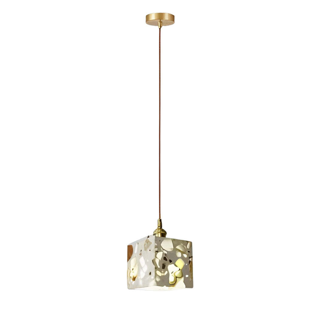 Retro Terrazzo Concrete Nordic LED Chandelier