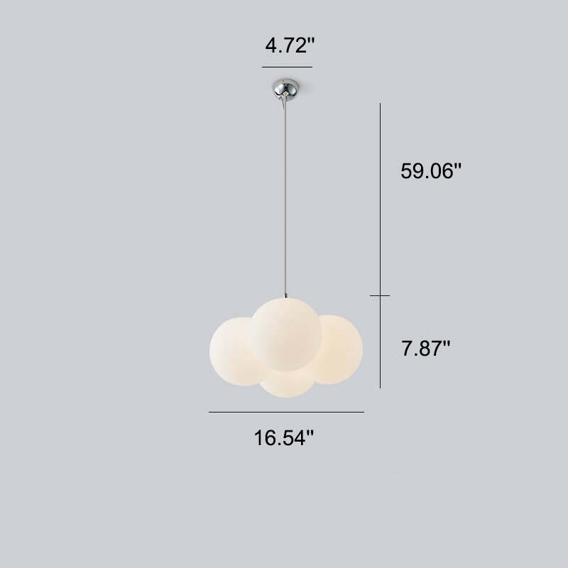 Nordic White Bubble Acrylic Chandelier
