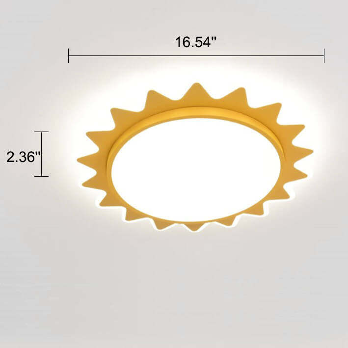 Cartoon Sun LED Flush Mount Light