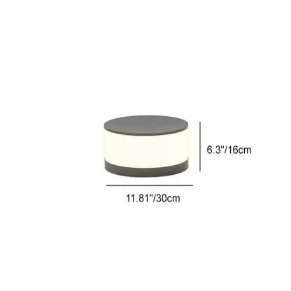 Solar Outdoor Round Column LED Post Landscape Light