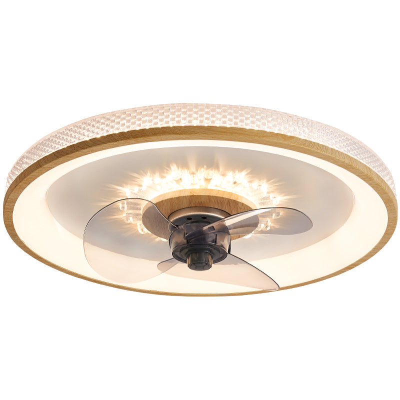 Nordic Minimalist Grain Flush Mount Ceiling Fan