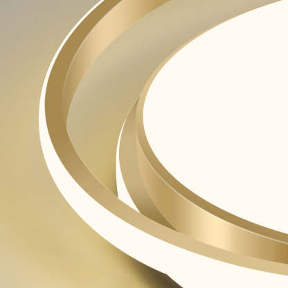 Modern Luxury Golden Circle LED Flush Mount Light — White Light (5000K) / 220V-240V For UK/AU