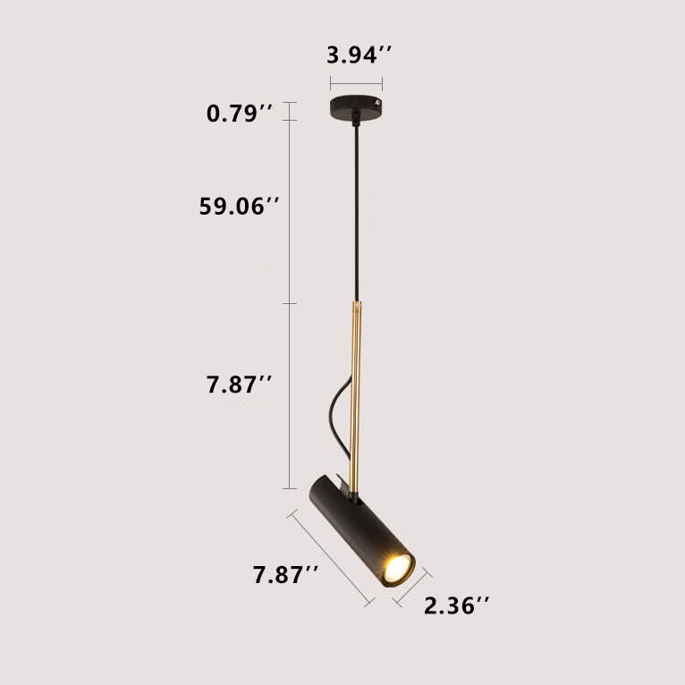 Minimalist Gold LED Spotlight Pendant Light