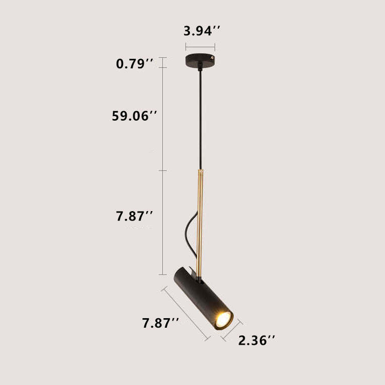 Minimalist Gold LED Spotlight Pendant Light