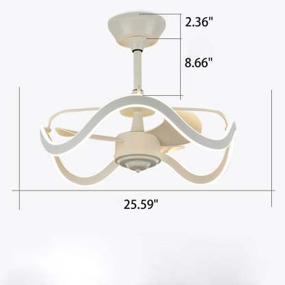 Modern Circular Silent Inverter Ceiling Fan Light