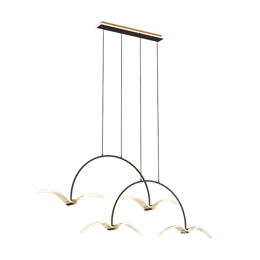 Modern LED Acrylic Seagull Linear Dining Chandelier