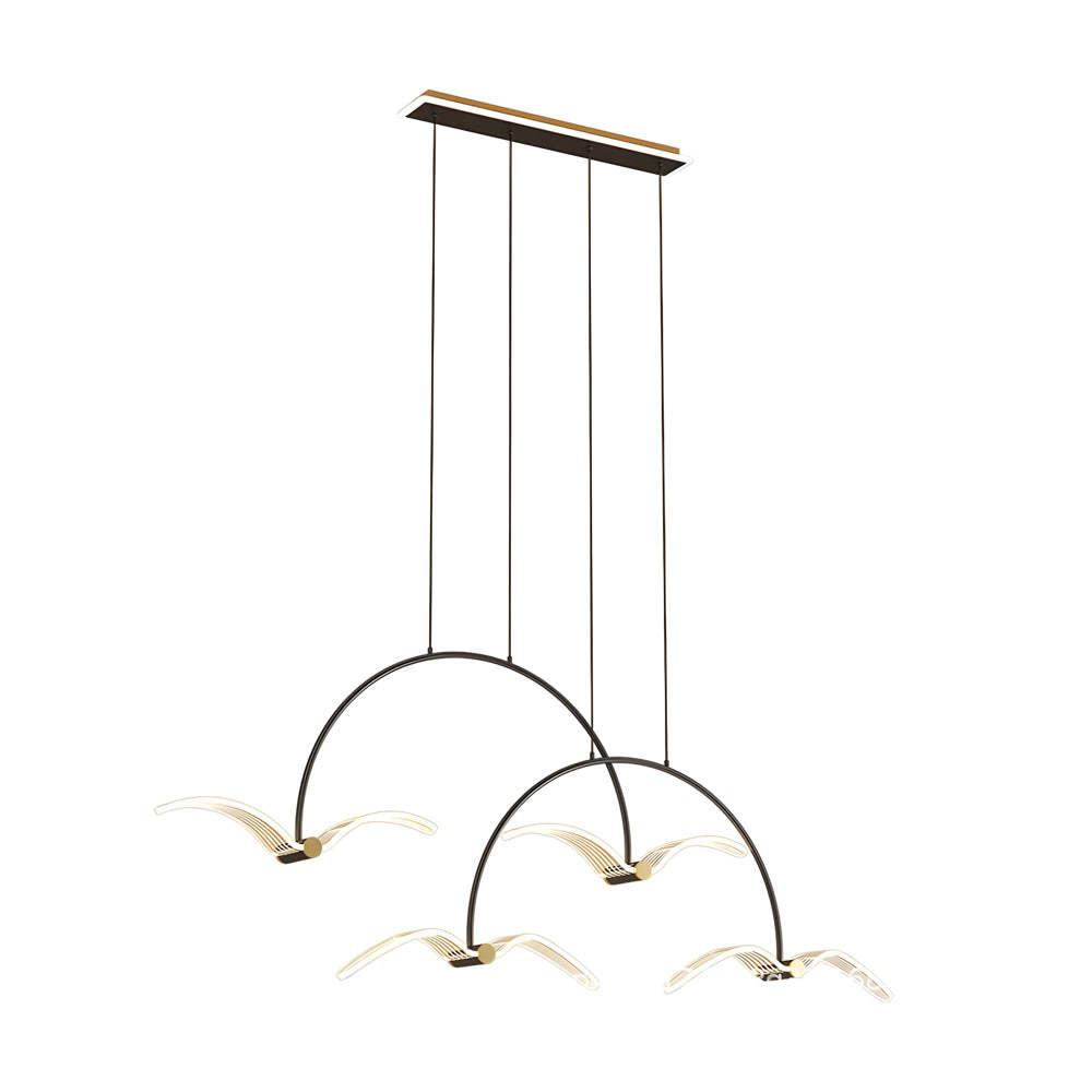Modern LED Acrylic Seagull Linear Dining Chandelier