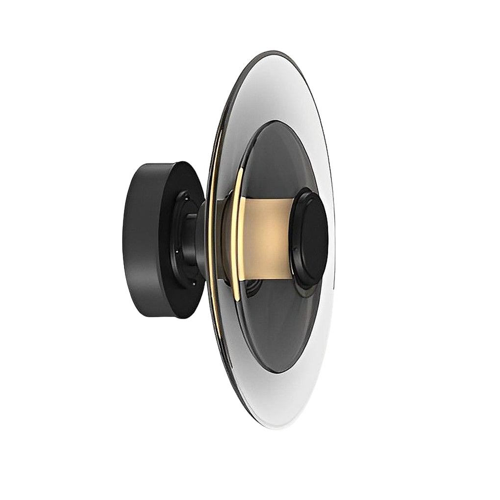 Double Layer Round Glass Electroplated Metal LED Nordic Wall Lights-Lighom