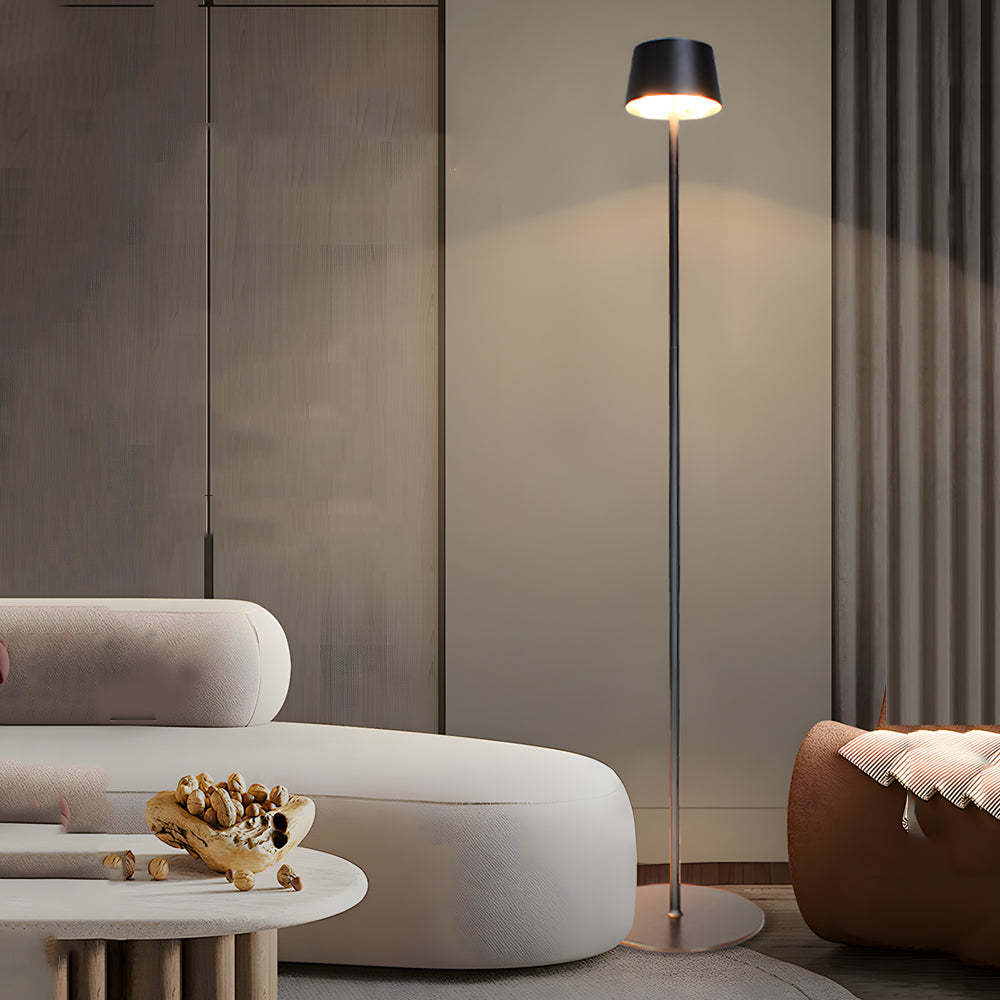 48.8-in Black Touch Dimming LED Rechargeable Floor Lamp-Lighom