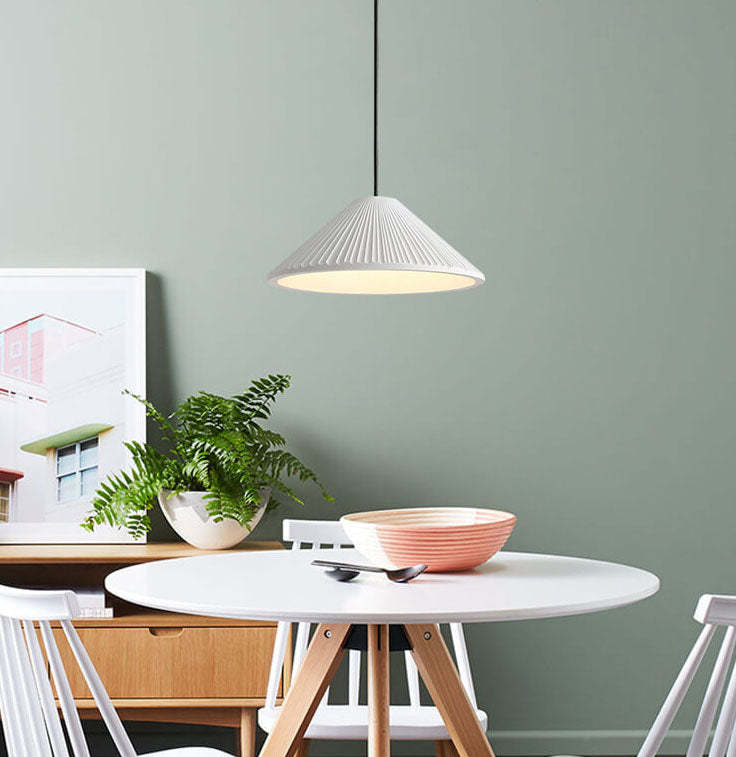 Nordic Textured Resin Umbrella Pendant Light