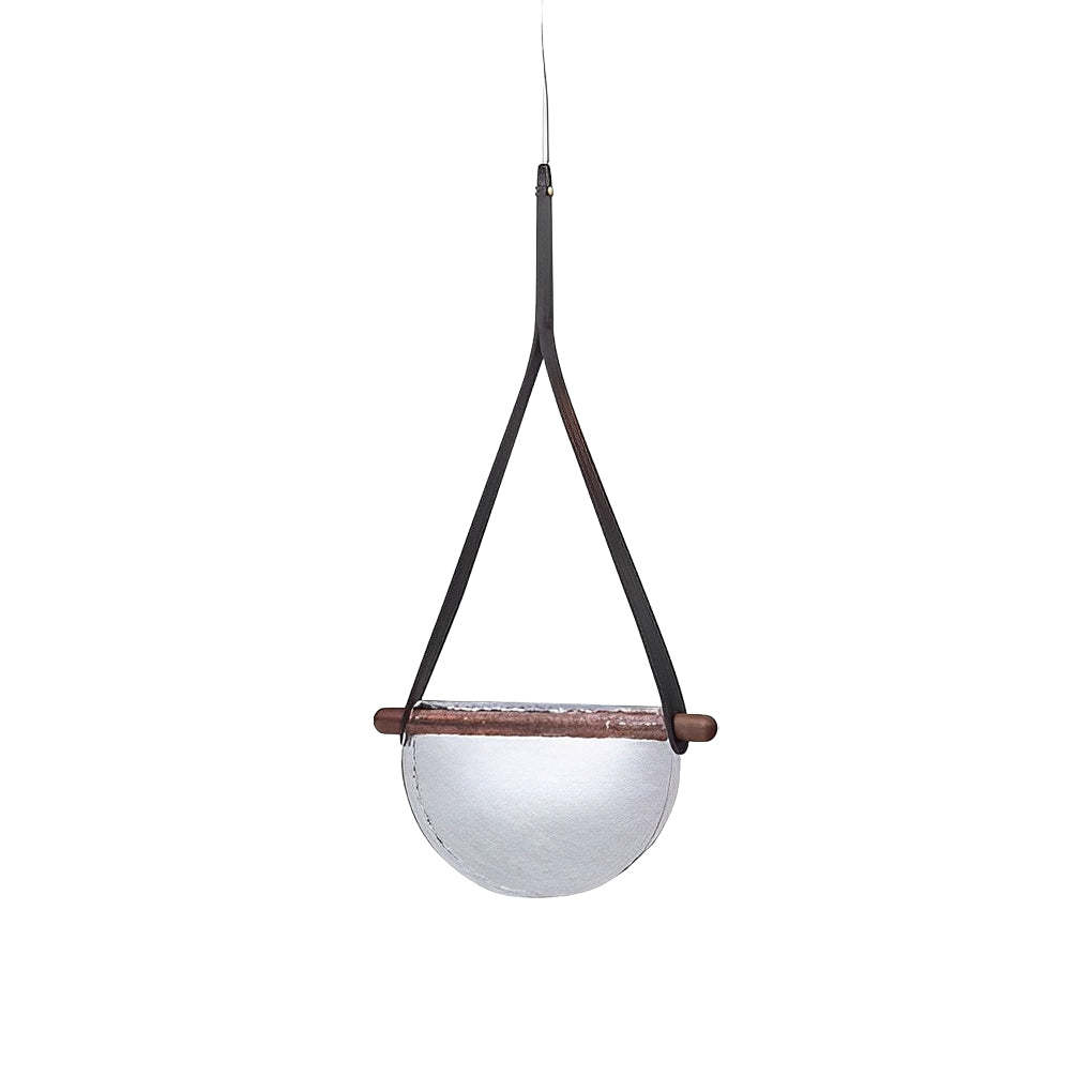 Folded Semicircular Glass LED Postmodern Belt Chandelier