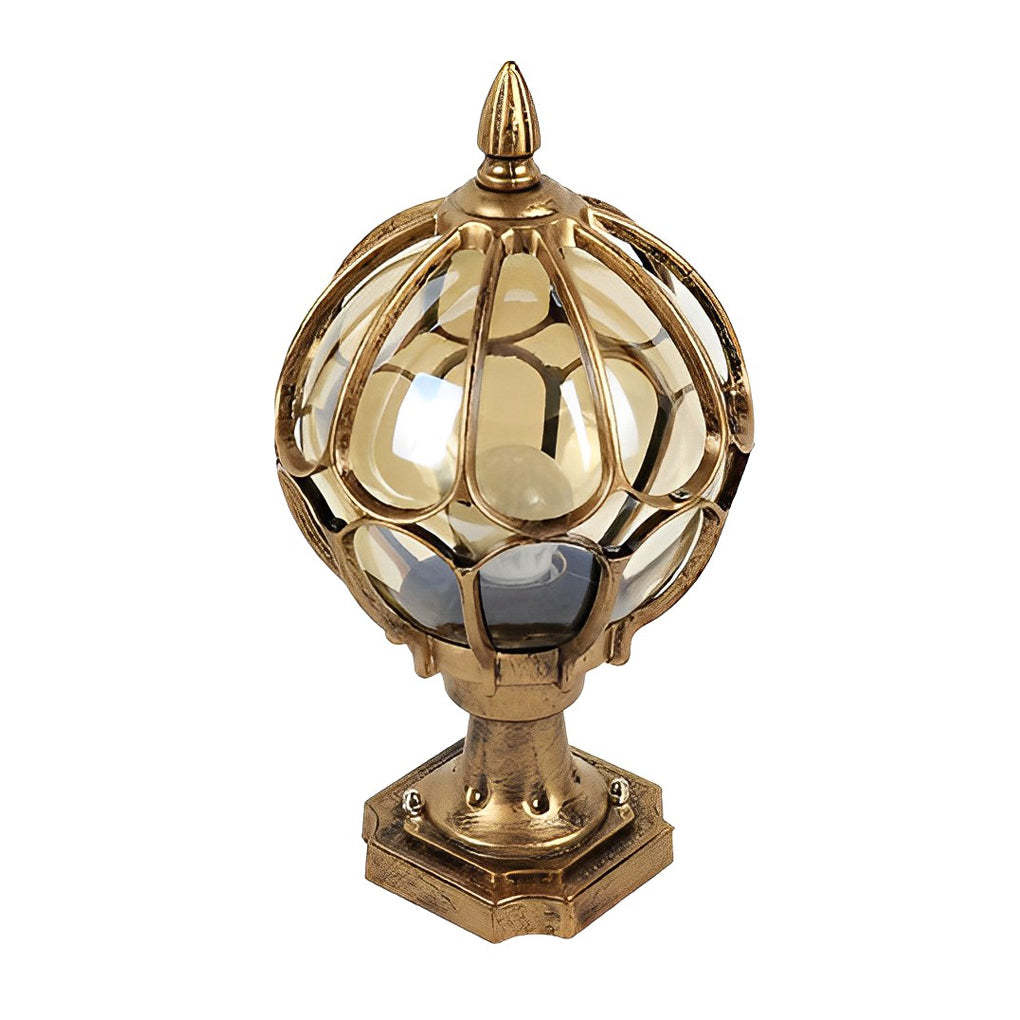 Vintage Outdoor Pier Mount Post Light with Glass Globe-Lighom