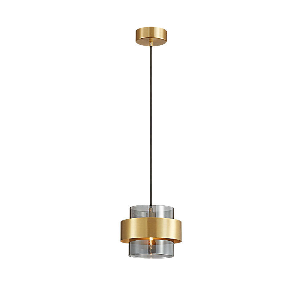 Glass Ring Three-Step Dimming Modern Pendant Light