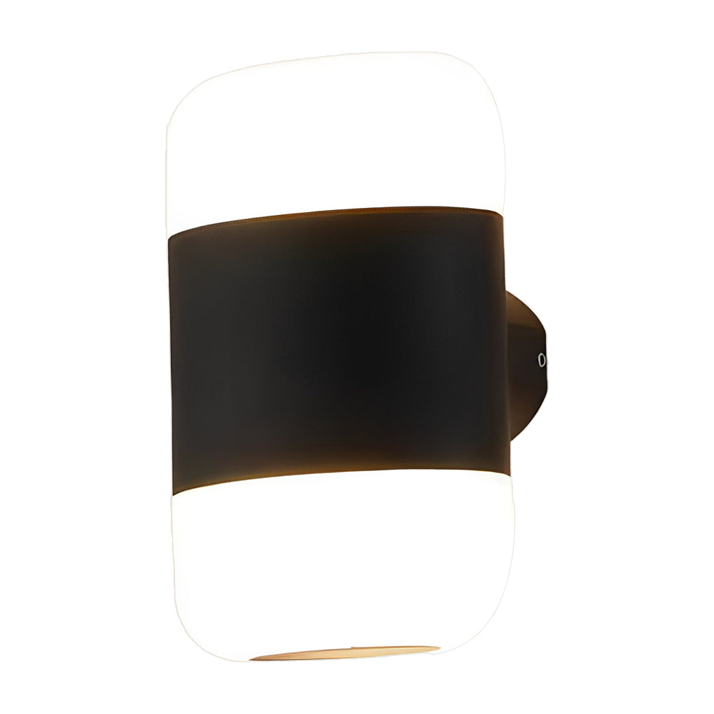 Round Up and Down Light LED Waterproof Black Modern Outdoor Wall Lamp-Lighom