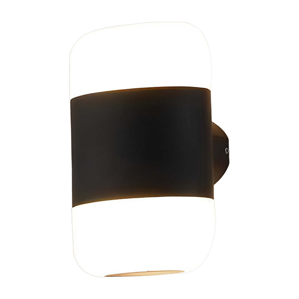 Round Up and Down Light LED Waterproof Black Modern Outdoor Wall Lamp-Lighom