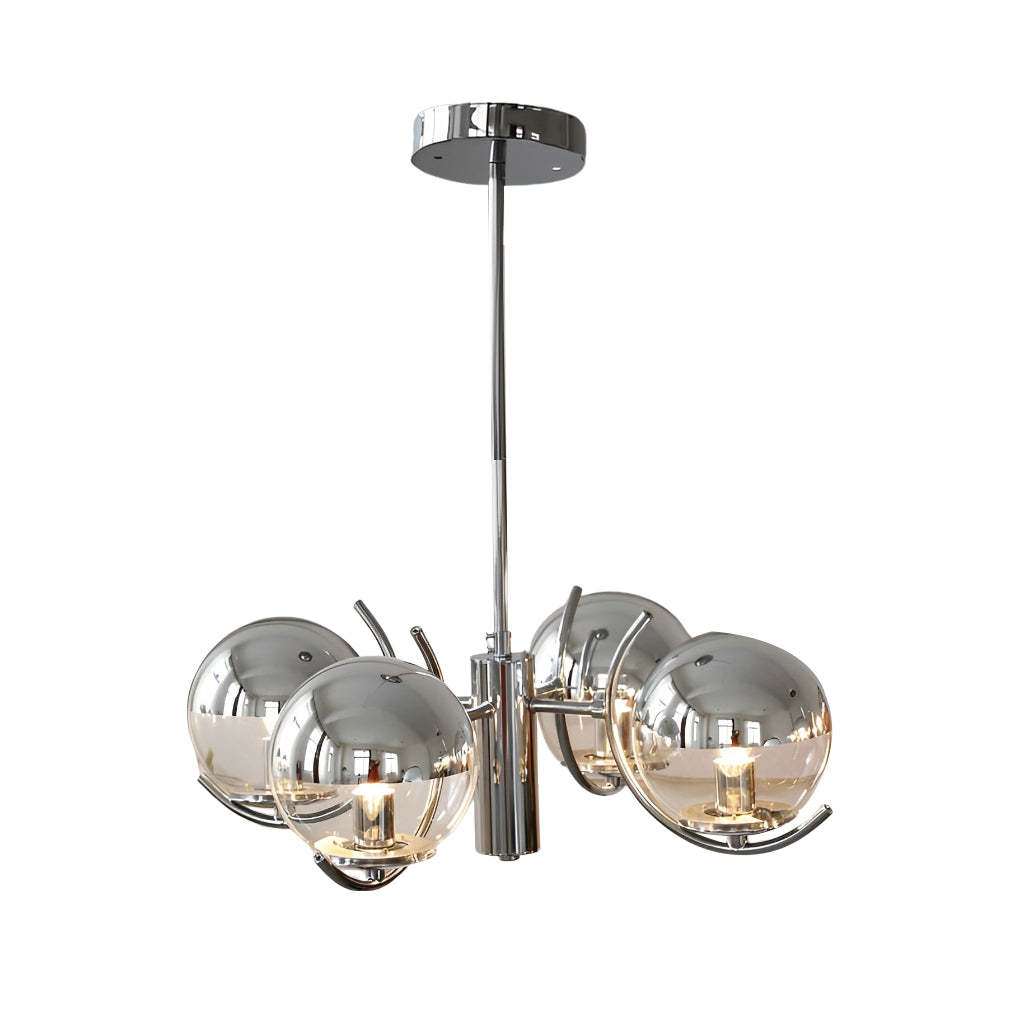 4/5-Light Glass Globe Iron Nordic Chandelier