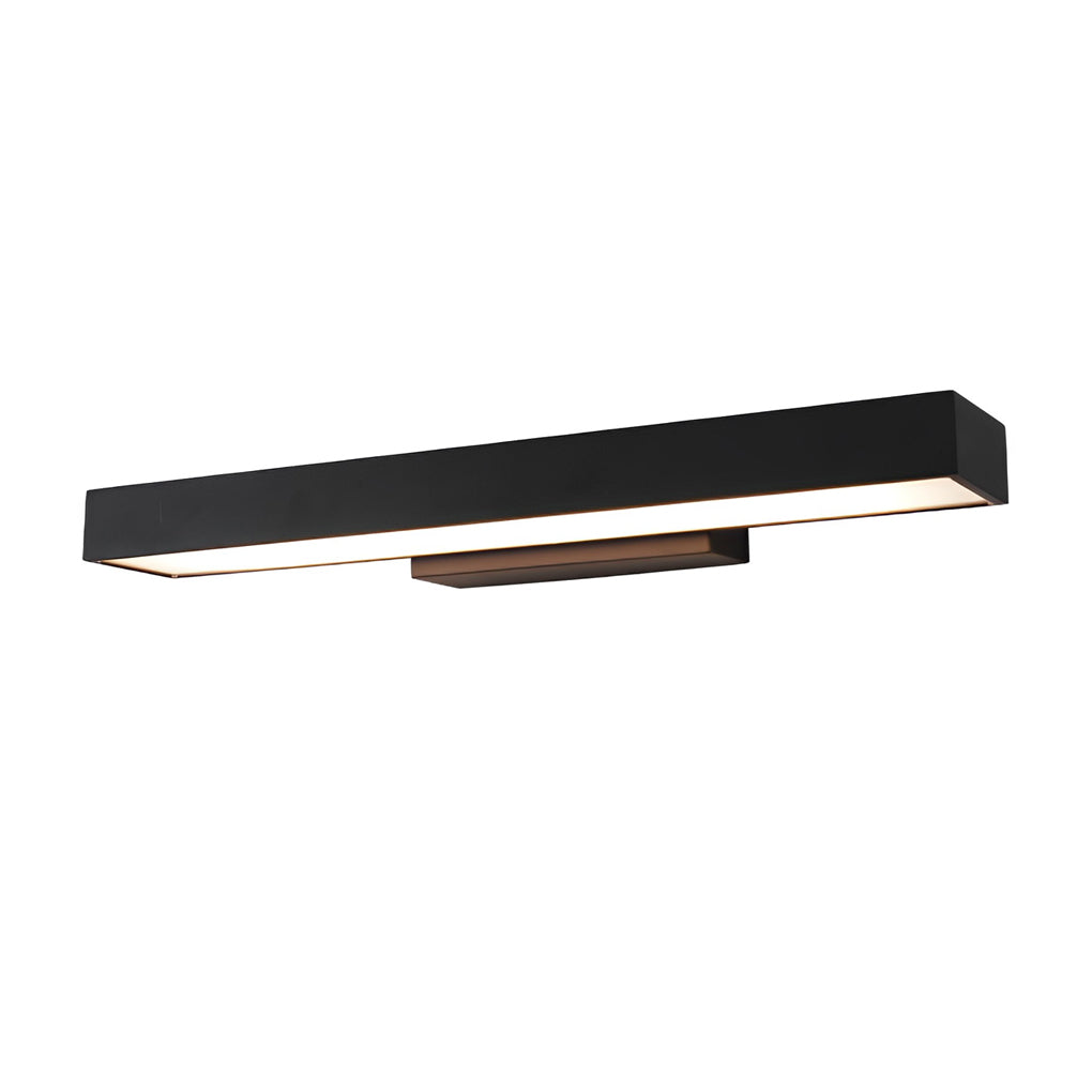 Outdoor Motion Sensor Black Rectangle Wall Light-Lighom