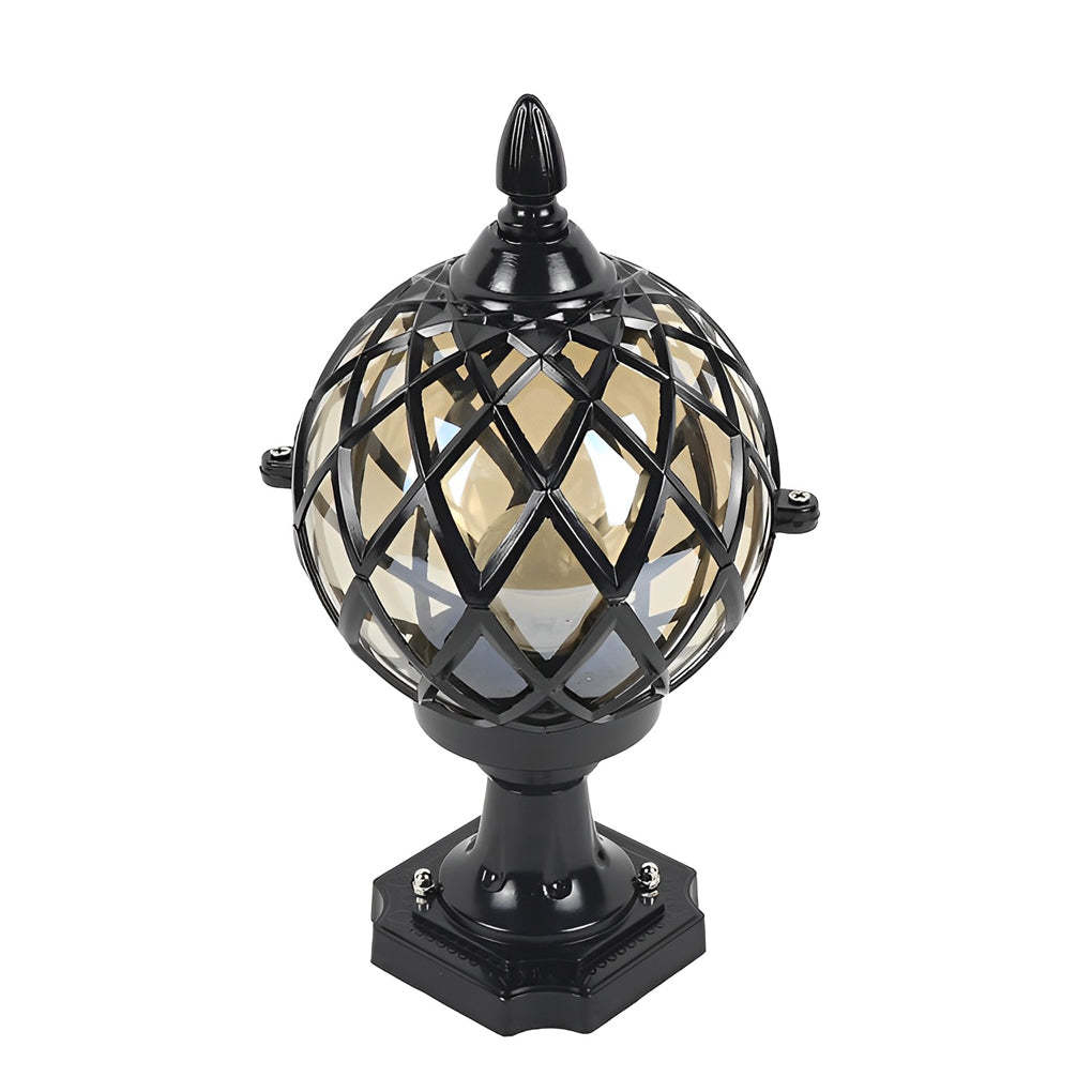 Glass Aluminum Round Ball Waterproof LED Outdoor Fence Post Lights-Lighom