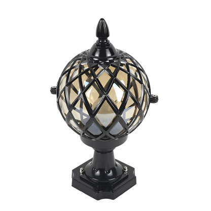 Glass Aluminum Round Ball Waterproof LED Outdoor Fence Post Lights-Lighom