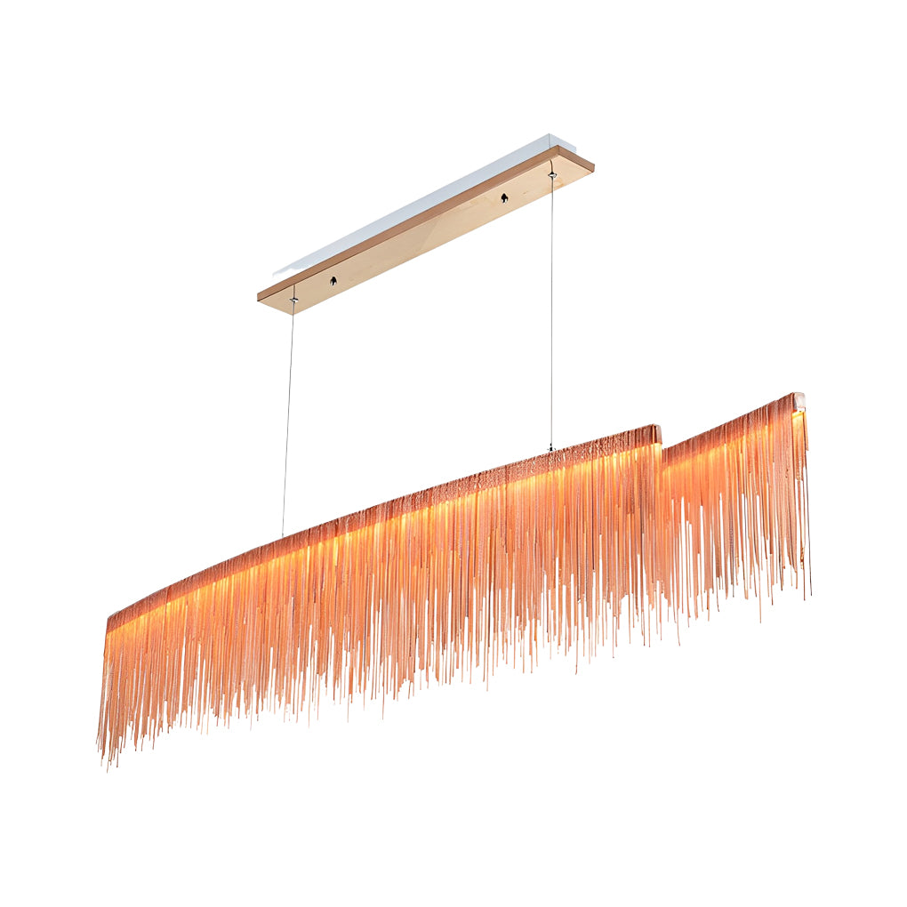 Aluminum Tassel Chain Dimmable Postmodern Dining Chandelier