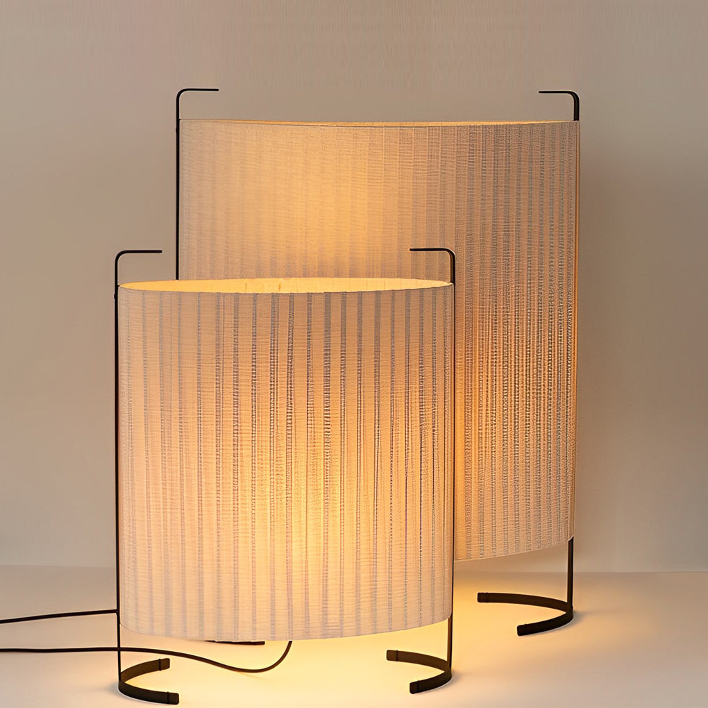 42 inch Modern Japanese-Style Fabric Outdoor Floor Lamp-Lighom