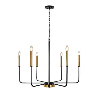 6-Light Iron Candlestick American Rustic Chandelier