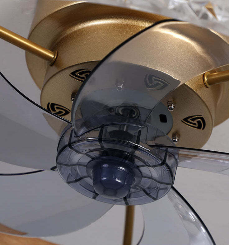 Modern Circle Ring LED Semi-Flush Ceiling Fan Light