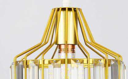 Modern Crystal Dome Semi-Flush Ceiling Light