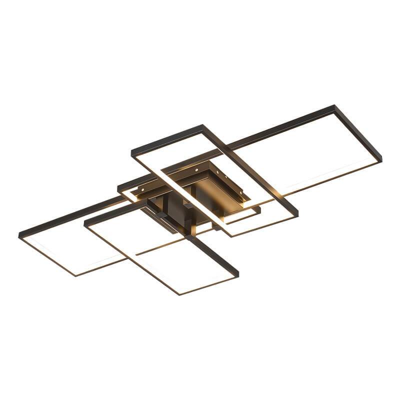 Modern Rectangular Splicing Aluminum LED Flush Mount Light