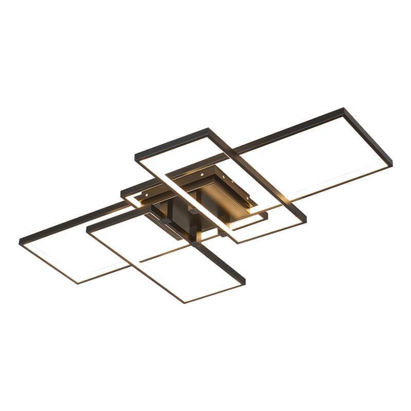 Modern Rectangular Splicing Aluminum LED Flush Mount Light