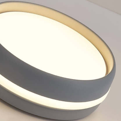 Round Macaron Iron LED Flush Mount Light