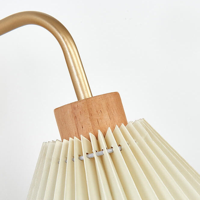 Minimalist Pleated Umbrella Shade Sconce